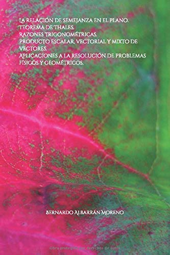 La relación de semejanza en el plano. Teorema de Thales. Razones trigonométricas. Producto escalar, vectorial y mixto de vectores. Aplicaciones a la ... (Colección: Conceptos Matemáticos.)