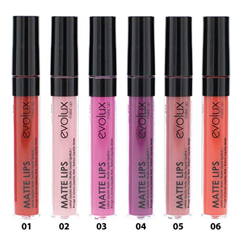 Labial Líquido Mate (Color N.04) Evolux Matte Lips - 6 ml.