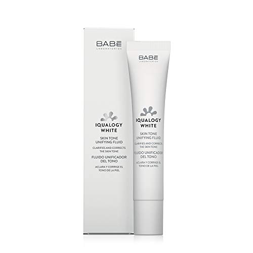 Laboratorios Babé - Iqualogy White Fluido Facial Unificador del Tono 50 ml, Piel Mixta, Piel Grasa, No Fotosensibilizante, Hidratante, Corrector, Iluminador del Rostro