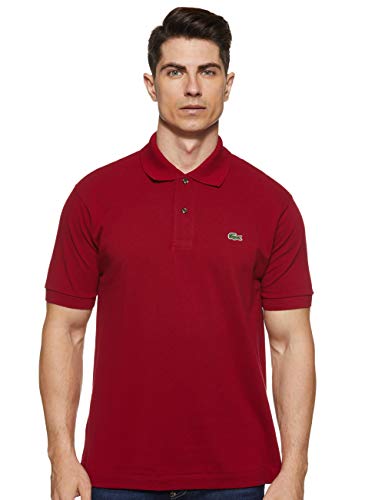 Lacoste L1212 Camiseta Polo, Rojo (Bordeaux), L para Hombre