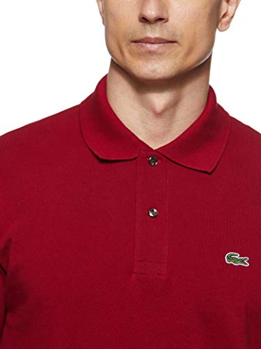 Lacoste L1212 Camiseta Polo, Rojo (Bordeaux), L para Hombre