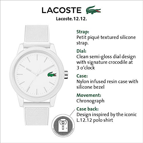 Lacoste Reloj Analógico para Hombre de Cuarzo con Correa en Silicona 2010984