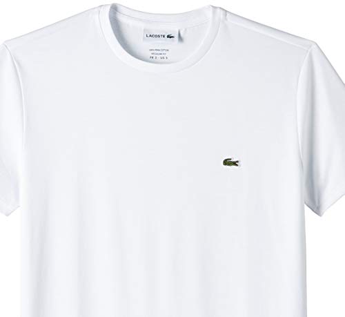 Lacoste TH6709, Camiseta para Hombre, Blanco (Blanc), L (Talla del fabricante: 5)