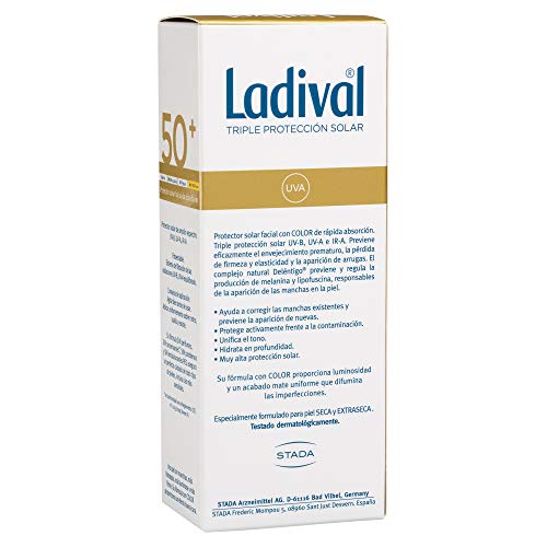 Ladival Protector Solar Facial Anti Manchas con Color - FPS 50+, 50 ml