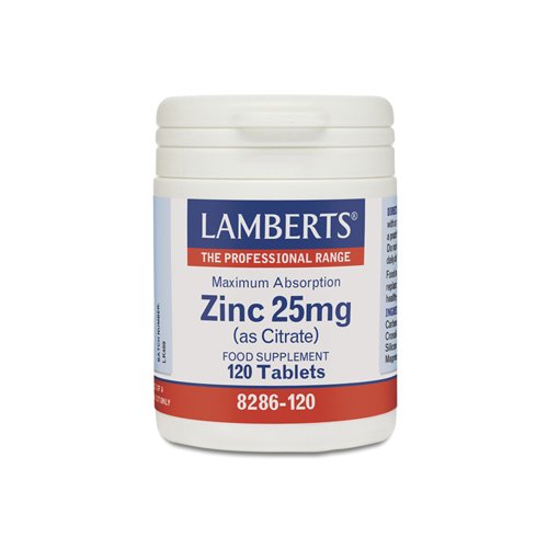 Lamberts Healthcare Zinc 25mg (as Citrate) (Zinkcitrat) 120 Tabletten (vegan)