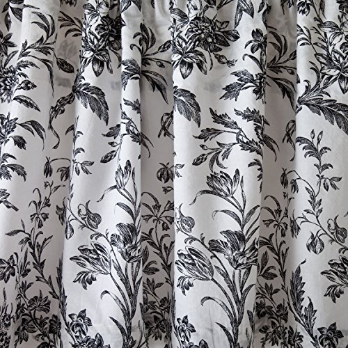 Laura Ashley Amberley edredón Set, Negro, Valance