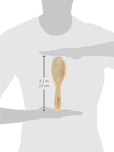 Le Naturelle 1400 - Cepillo de Testa Modelo Oval, Antiestático y Neumático - Estructura y Picos Totalmente de Madera