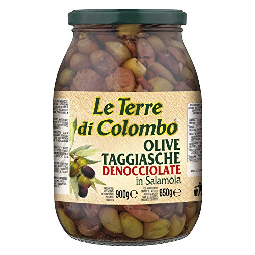 Le Terre di Colombo - Aceitunas Taggiasca en salmuera sin hueso, 900 g