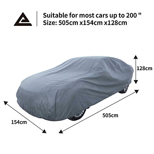 Leader Accessories B07B973XKT Leader International 3 Capas Transpirable Ajuste Universal Cubierta (Coches de hasta 16'8"), Basic Guard Gris, 505x154x128cm