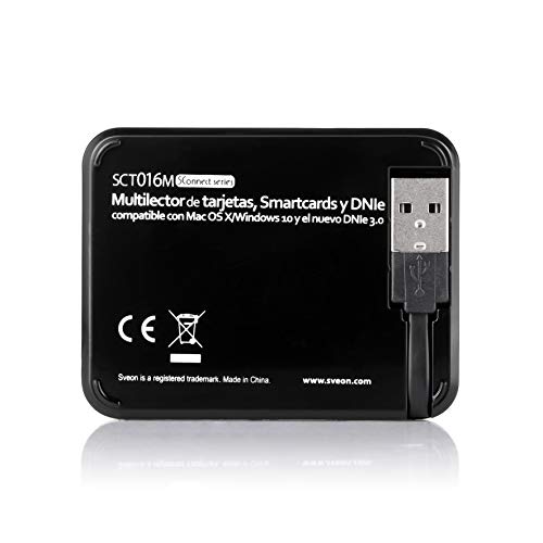 Lector de DNI electrónico + Tarjetas + SIM + CF Sveon