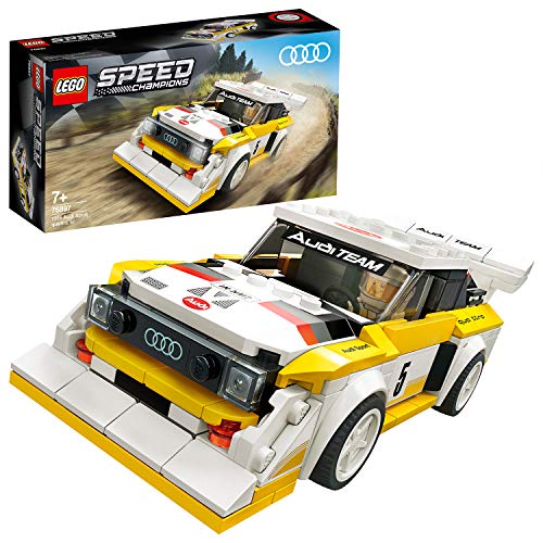 LEGO Speed Champions - 1985 Audi Sport quattro S1, Juego de Construcción de Coche de Carreras de Juguete, Incluye Minifigura del Conductor (76897)