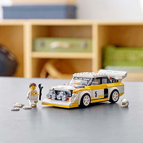 LEGO Speed Champions - 1985 Audi Sport quattro S1, Juego de Construcción de Coche de Carreras de Juguete, Incluye Minifigura del Conductor (76897)