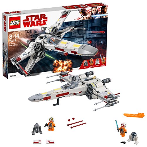 LEGO Star Wars - Caza Estelar Ala X, Juguete de La Guerra de las Galaxias de la Nave X Wing para Construir y Jugar, Incluye Minifiguras de Luke Skywalker, R2-D2 y R2-Q2 (75218)