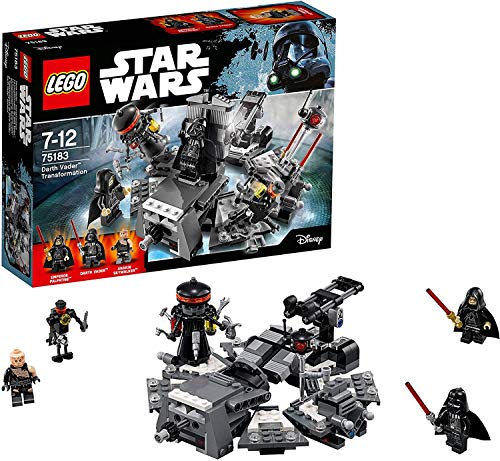 LEGO Star Wars - Transformación de Darth Vader, set de Juguete para recrear la famosa escena de la Guerra de las Galaxias (75183)