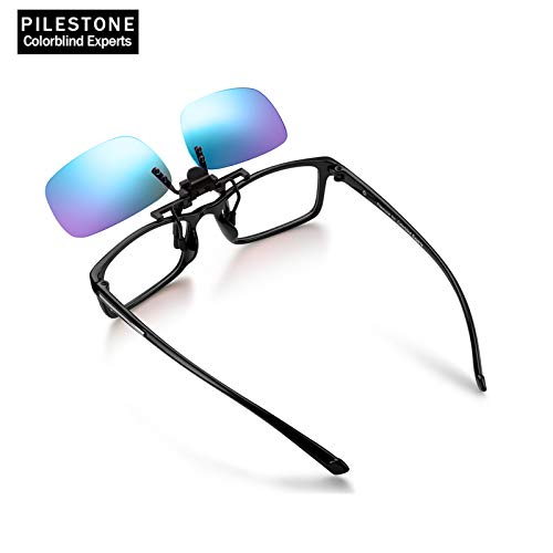 Lentes para daltónicos PILESTONE TP-029 (Tipo B) Lentes correctivos para daltónicos Lentes con clip para rojo-verde – Para todos losTipos de Daltonismo