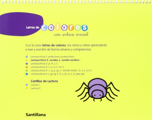 Letras de colores, lectoescritura, Educación Infantil. Cuaderno 2