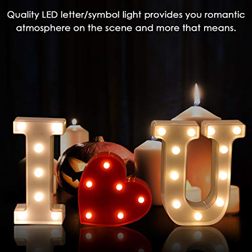 Letras LED iluminadas con luz blanca cálida, luz nocturna para casa, fiestas, bares, bodas o decoración de fiestas