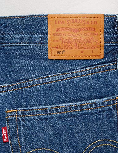 Levi's 501 Short Long Pantalones Cortos, Azul (Sansome Drifter 0016), W26 (Talla del Fabricante: 26) para Mujer