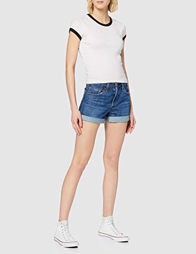 Levi's 501 Short Long Pantalones Cortos, Azul (Sansome Drifter 0016), W26 (Talla del Fabricante: 26) para Mujer