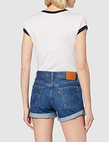 Levi's 501 Short Long Pantalones Cortos, Azul (Sansome Drifter 0016), W26 (Talla del Fabricante: 26) para Mujer