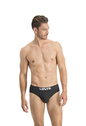 Levi's Levis Men Solid Basic Brief 2P Bóxer, Negro (Jet Black 884), Small (Pack de 2) para Hombre