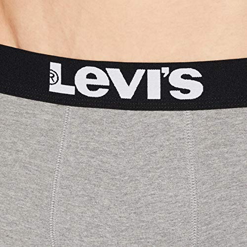 Levi's Levis Men Solid Basic Trunk 2P Bóxer, Gris (Middle Grey Melange 758), Medium (Pack de 2) para Hombre