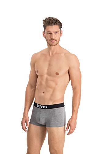 Levi's Levis Men Solid Basic Trunk 2P Bóxer, Gris (Middle Grey Melange 758), Medium (Pack de 2) para Hombre