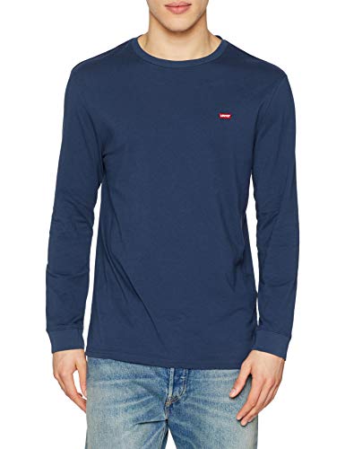 Levi's Original Hm tee Camiseta, Azul (LS Cotton + Patch Dress Blues 0001), Medium para Hombre