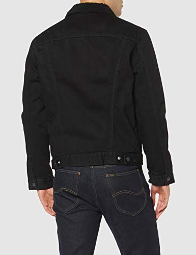 Levi's Type 3 Chaqueta Vaquera, Negro (Berk Sherpa Trucker 0100), Large para Hombre