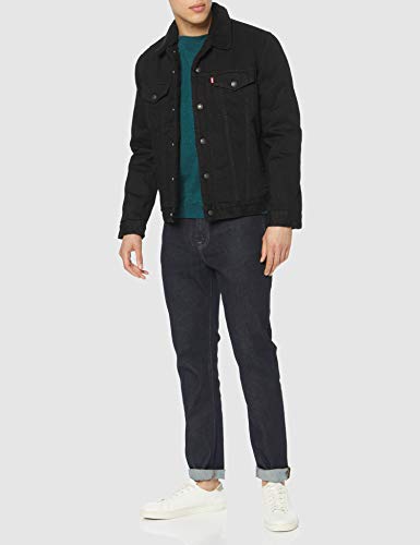 Levi's Type 3 Chaqueta Vaquera, Negro (Berk Sherpa Trucker 0100), Large para Hombre