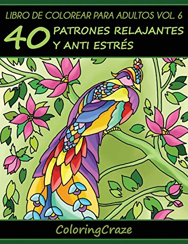 Libro de Colorear para Adultos Volumen 6: 40 Patrones Relajantes y Anti Estrés: Volume 6 (Colección de Terapia Artística Anti Estrés)