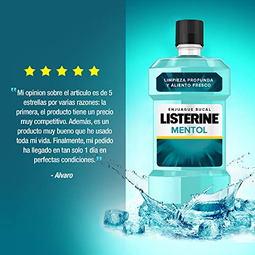 Listerine, Enjuague Bucal Mentol, 250 ml