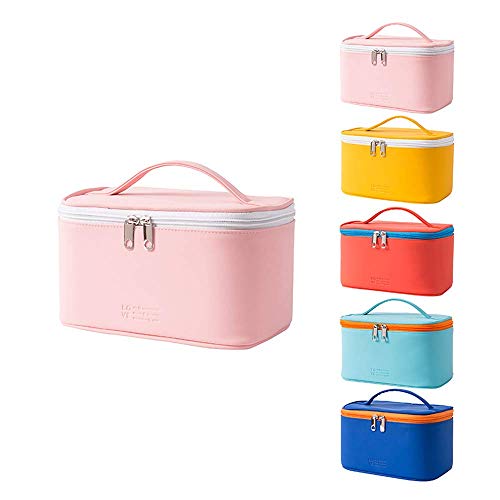 LIVACASA Neceseres Maquillaje para Colgar Mujeres Bolsas de Aseo Cosméticos Impermeable Colores Dulces Chicas para Viajes Vacaciones