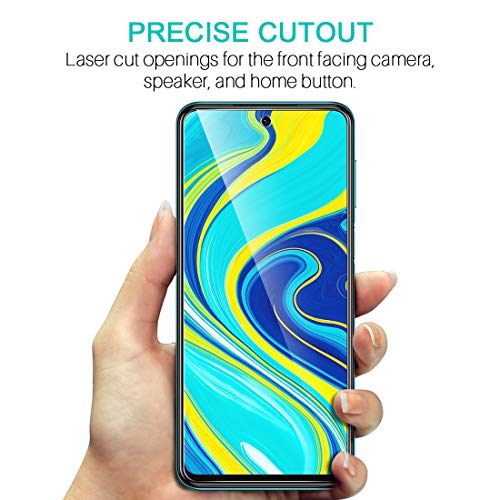 LK Protector de Pantalla para Xiaomi Redmi Note 9S / Note 9 Pro/Note 9 Pro MAX Cristal Templado, [3 Pack] [9H Dureza] [Equipado con Marco de posicionamiento] Vidrio Templado Screen Protector, LK-X-31