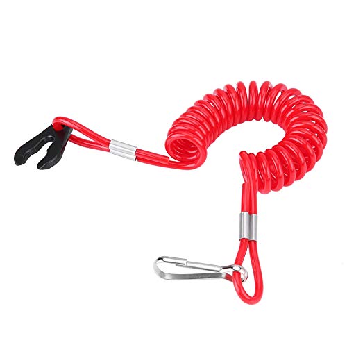 Llave del interruptor de parada del motor Cordón Cuerda de sujeción, Llave del interruptor de parada de emergencia del motor de encendido Lanyard Clip de cuerda para todas las series