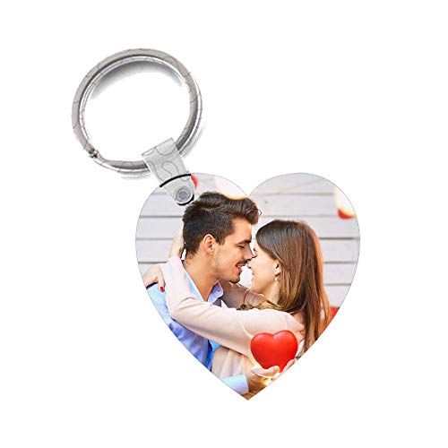 Llaveros Personalizados con Foto Corazón - CREA tu Llavero Personalizado dpi - Lavero Ideal para Parejas - Regalo Mujer - Hombre - Madre - Bebe - Llaveros Originales (UNA Cara)