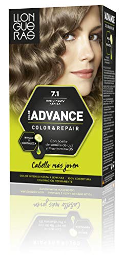 Llongueras Advance Tinte de Cabello Permanente Tono #7.1 Rubio Medio Ceniza