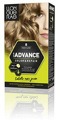 Llongueras Advance Tinte de Cabello Permanente Tono #8 Rubio Claro