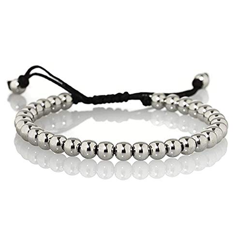 LLXXYY Pulsera Mujer,Pulsera con Cuentas para Las Mujeres Navidad Regalo Tirar Ajustable Brazalete con Cuentas Elastic Line Stretch Hecho A Mano para Señoras Hombres Pareja Encanto Joyería