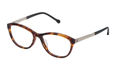 Loewe VLWA04M530748 Monturas de gafas, Orange Spotted Dark Havana, 55 Unisex