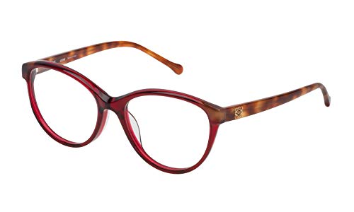 Loewe VLWA19M520954 Monturas de gafas, Shiny Dark Burgundy, 55 Unisex