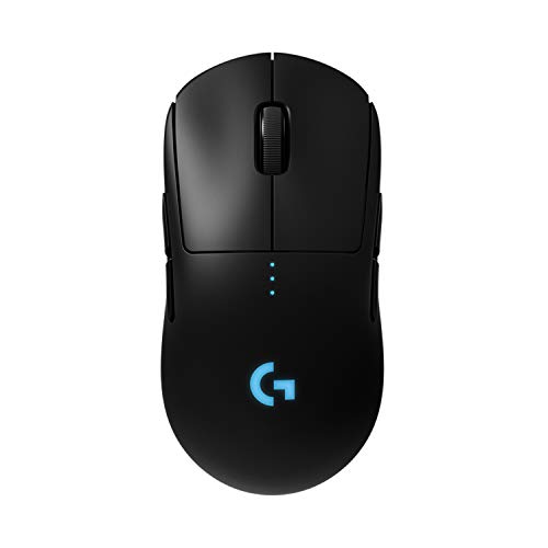 Logitech G Pro Ratón Gaming Inalámbrico, Sensor Hero 16K, 16,000 dpi, RGB, Peso Reducido, 4 hasta 8 Botones Programables, Batería Larga Duración, Memoria Integrada, PC/Mac - Negro