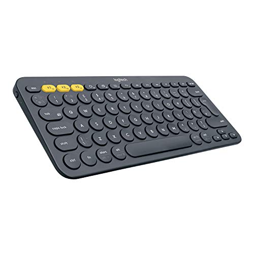 Logitech K380 Teclado Inalámbrico Multi-Dispositivos para Windows, Apple iOS, Android, Bluetooth, Diseño Compacto, PC/Mac/Portátil/Smartphone/Tablet/Apple TV, Disposición QWERTY Reino Unido, Negro