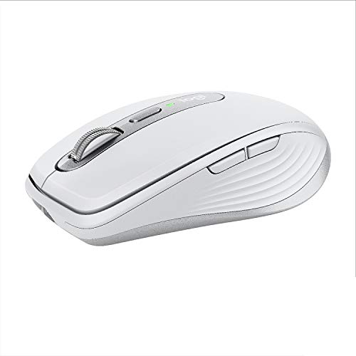 Logitech MX Anywhere 3 para Mac: Ratón compacto, Inalámbrico, Desplazamiento Magnético Ultrarrápido, Cualquier Superficie, Sensor 4000 DPI, Botones Personalizados, USB-C, Bluetooth - Gris claro