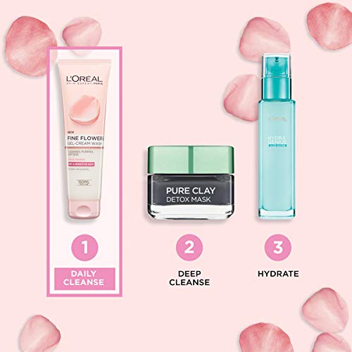 L'Oreal Paris Flores Delicadas - Leche de limpieza, limpia, desmaquilla y nutre