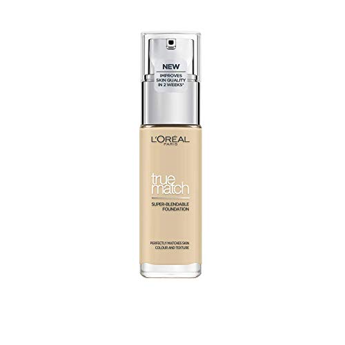 L’Oréal Paris Make-Up Designer True Match Foundation 1D/W Ivoire Dor base de maquillaje - Base de maquillaje (Golden Ivory, 1D/1W, Piel Clara, Piel normal, Natural, Mujeres)