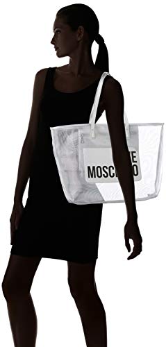 Love Moschino Jc4245pp0a, Bolso tipo tote para Mujer, Plateado (Silver Fabric), 48x32x12 Centimeters (W x H x L)