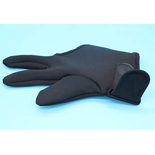 Lurrose Guante de dedo resistente al calor Guantes de estilo térmico Salon Aislamiento 3 Dedos Guante (Negro)