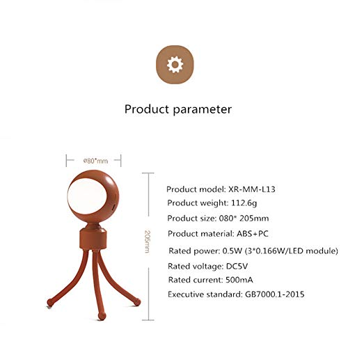 Luz Nocturna para Niños, Interruptor De Botón, Gabinete De Cabecera Inteligente USB con Control De Voz para Despertarse, Escaleras, Perchas Y Decoración De Encimera (Dark Orange)