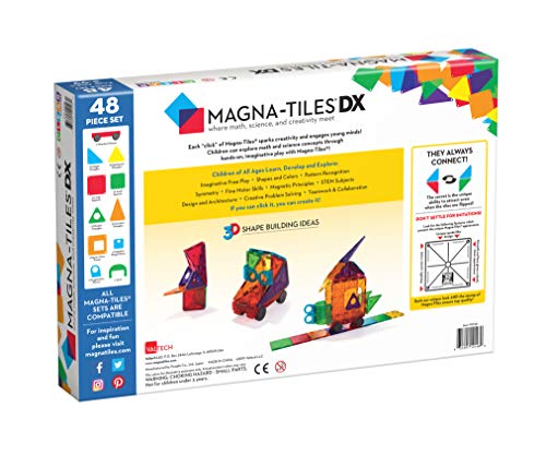 Magna-Tiles® Clear Colors 48 Piece DX Set